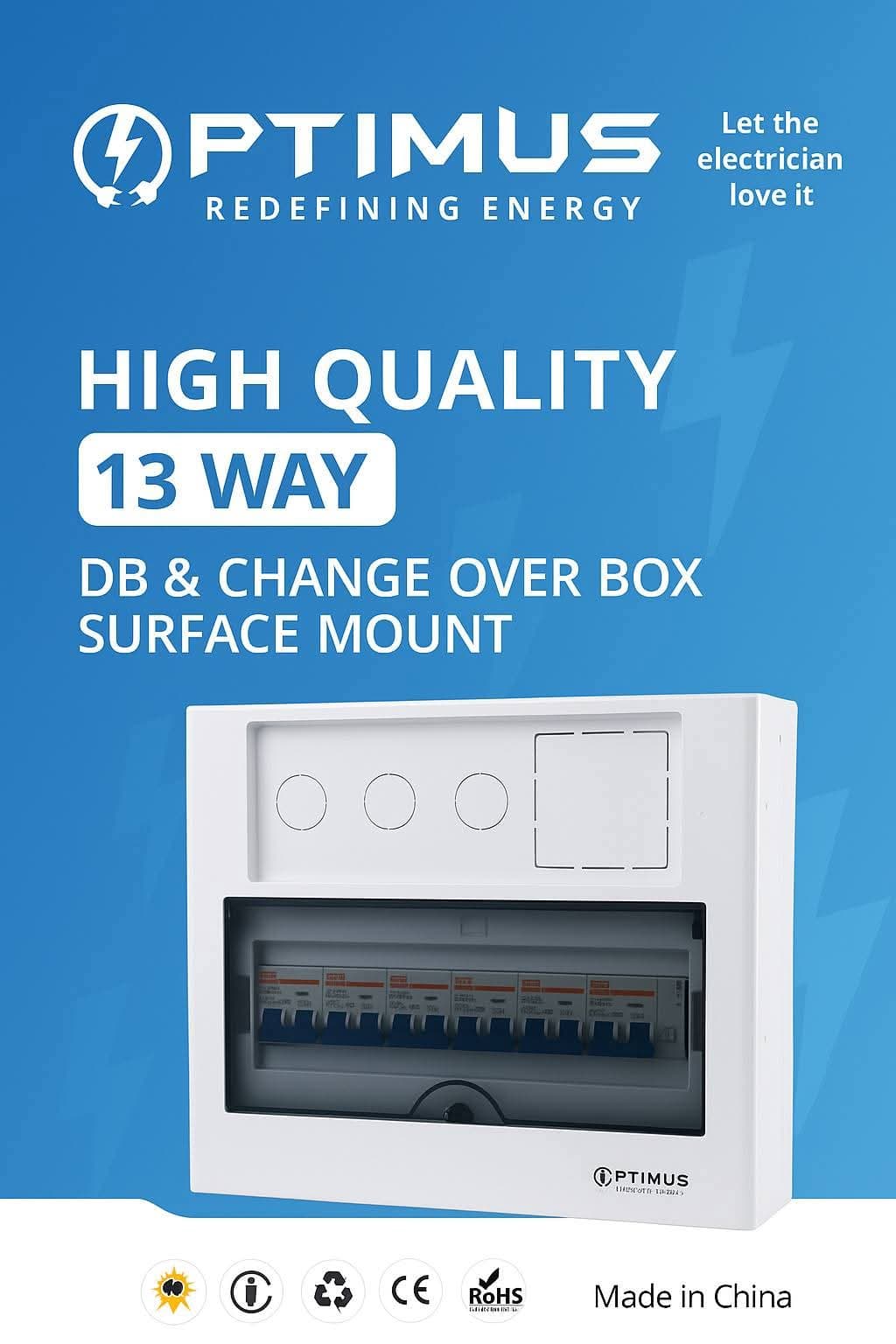 OPTIMUS 13 WAY DB & CHANGE OVER BOX