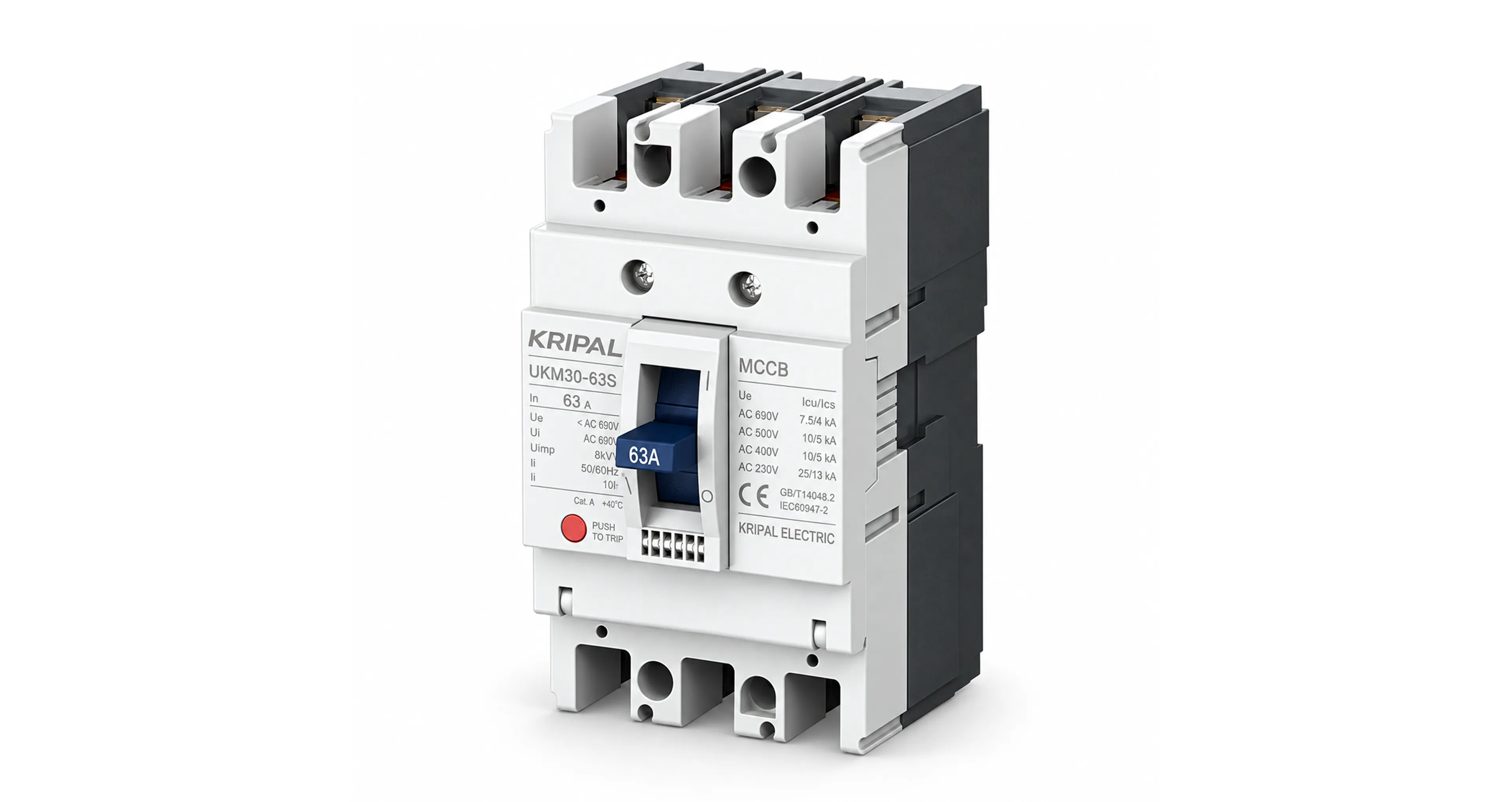 KRIPAL UKM-30 (63A) (CE, IEC:60947-2 & GB/T 14048.2 CERTIFIED)