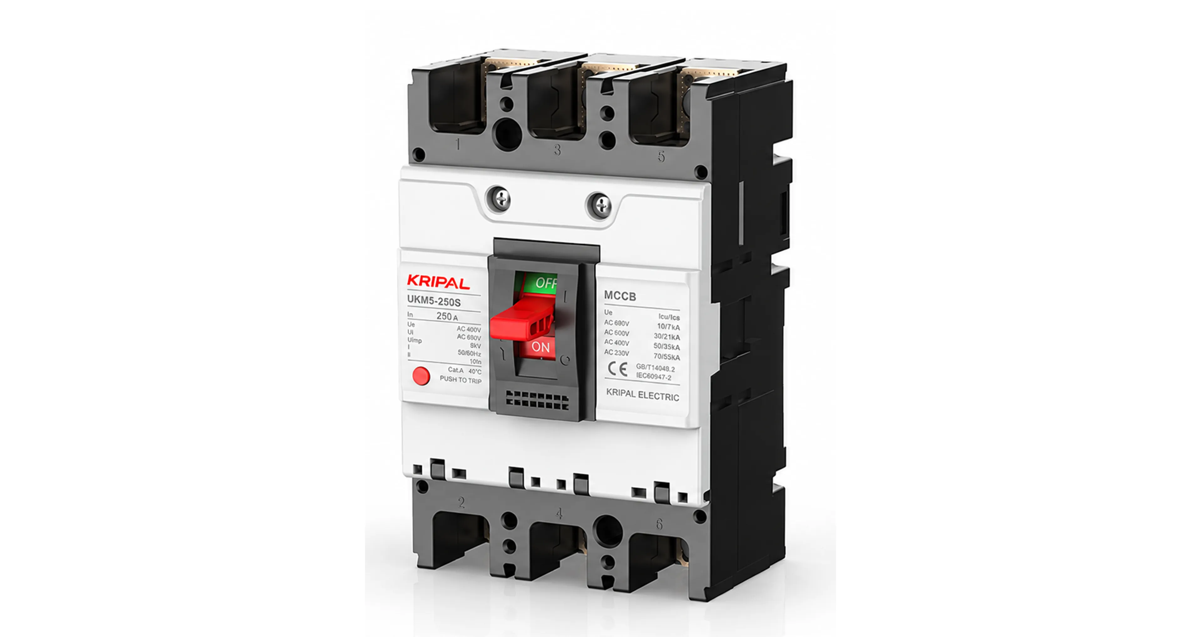 KRIPAL UKM5-63 (125A ~ 250A) (CE, IEC:60947-2 & GB/T 14048.2 CERTIFIED)