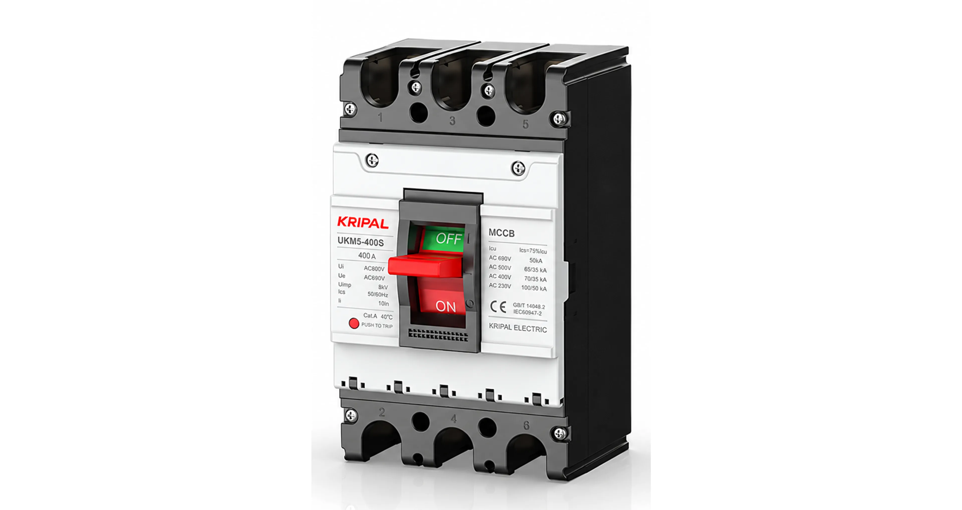 KRIPAL UKM5-63 (300A ~ 400A) (CE, IEC:60947-2 & GB/T 14048.2 CERTIFIED)