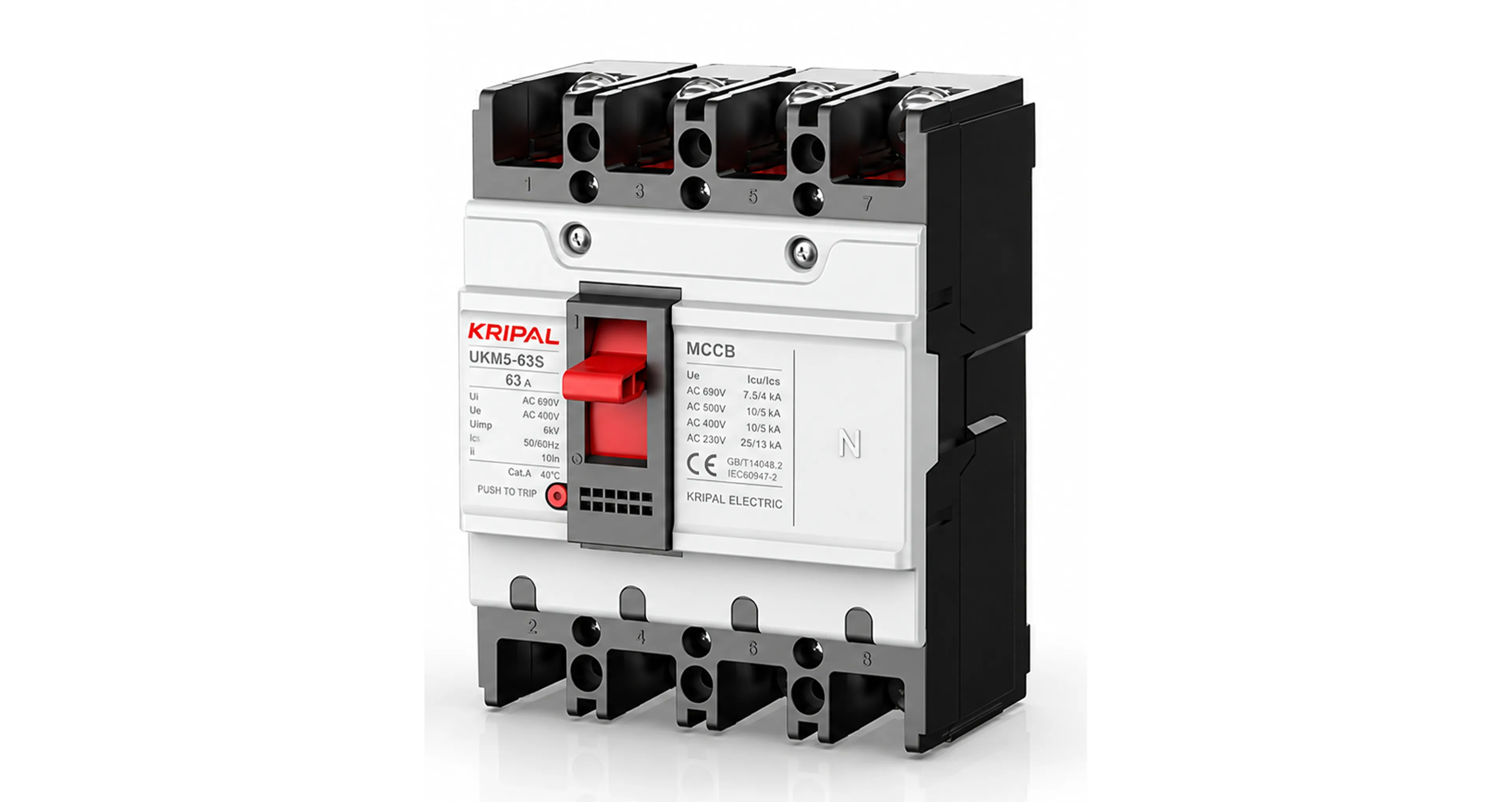 UKM5-63 (10A ~ 100A) (CE, IEC:60947-2 & GB/T 14048.2 CERTIFIED) thumbnail 2